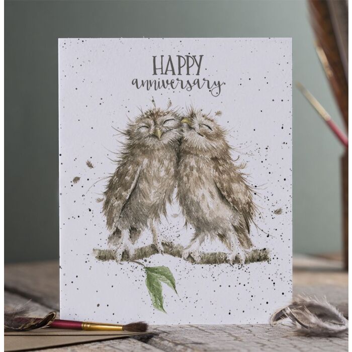 Wrendale Designs "Anniversary Owls" Owl Anniversary Card